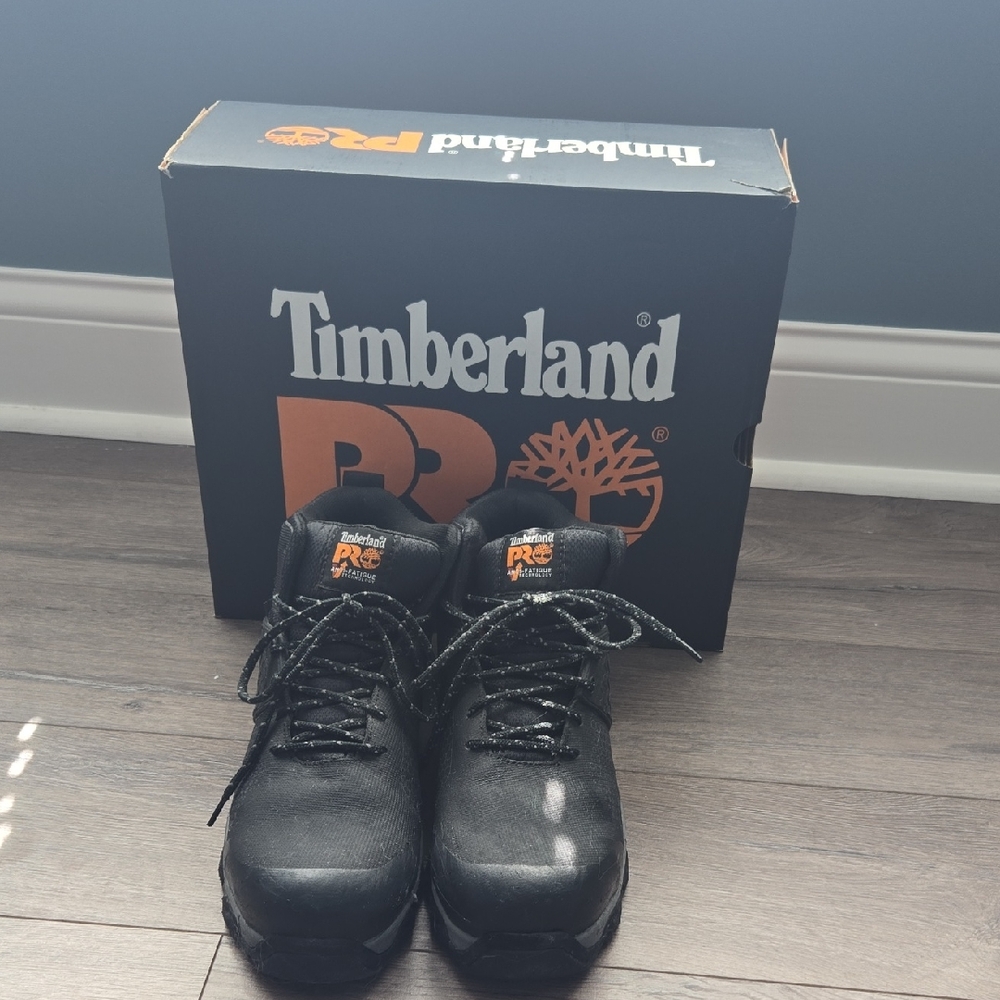 Timberland PRO Black and Orange Work Boots